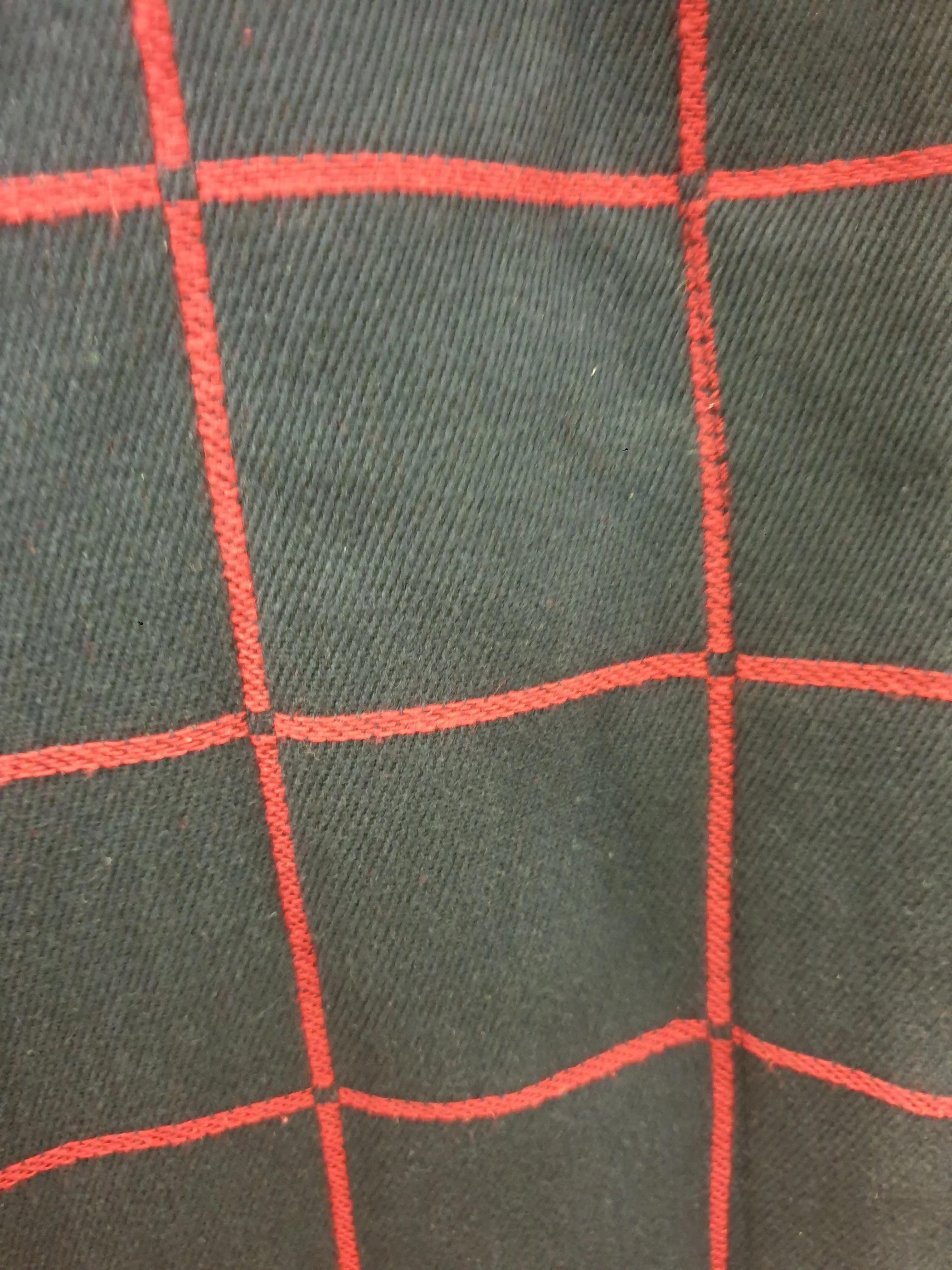 Navy and red check cotton cropped jacket size M