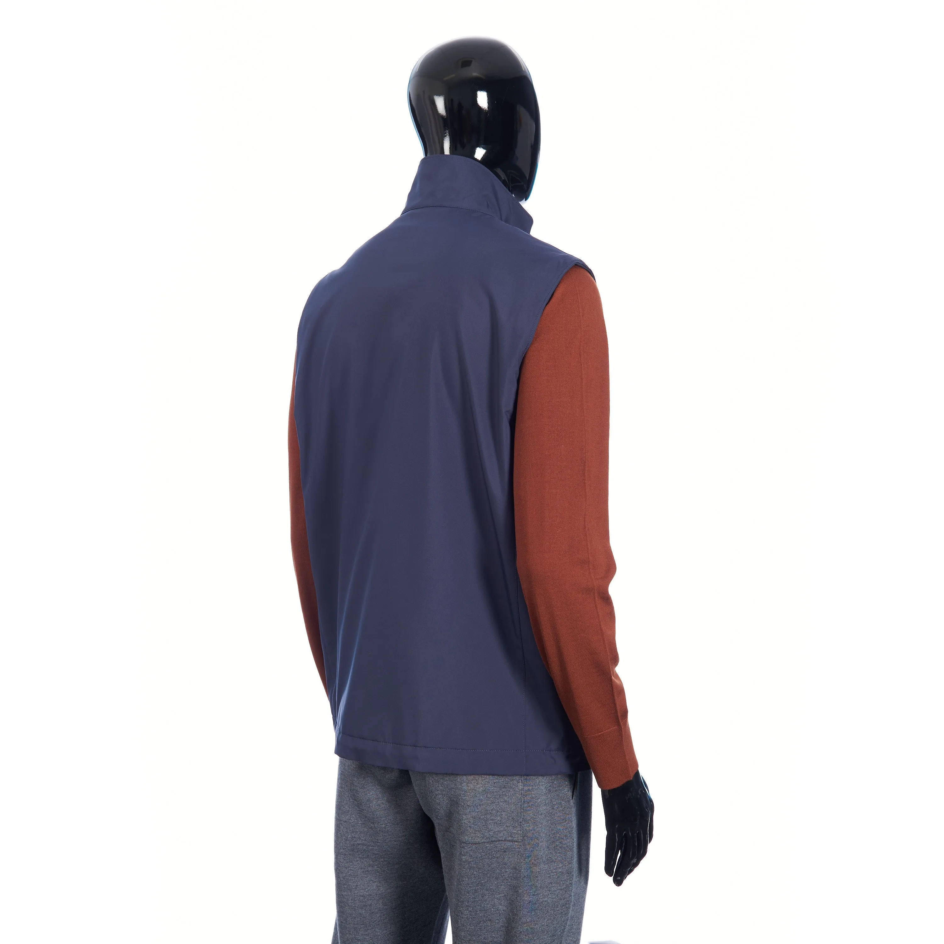 Navy Blue Windmate Traveller Vest - Cashmere Lining