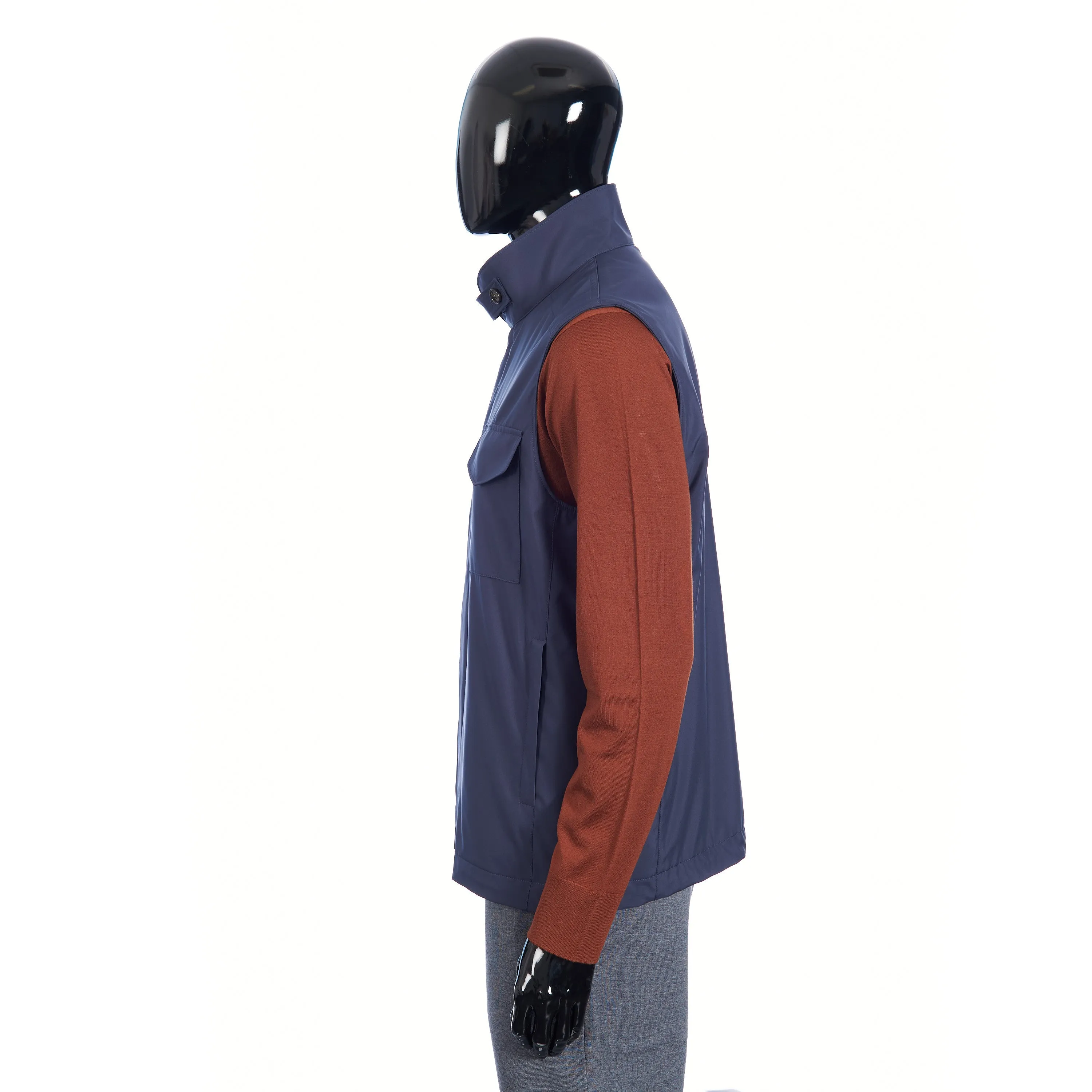 Navy Blue Windmate Traveller Vest - Cashmere Lining