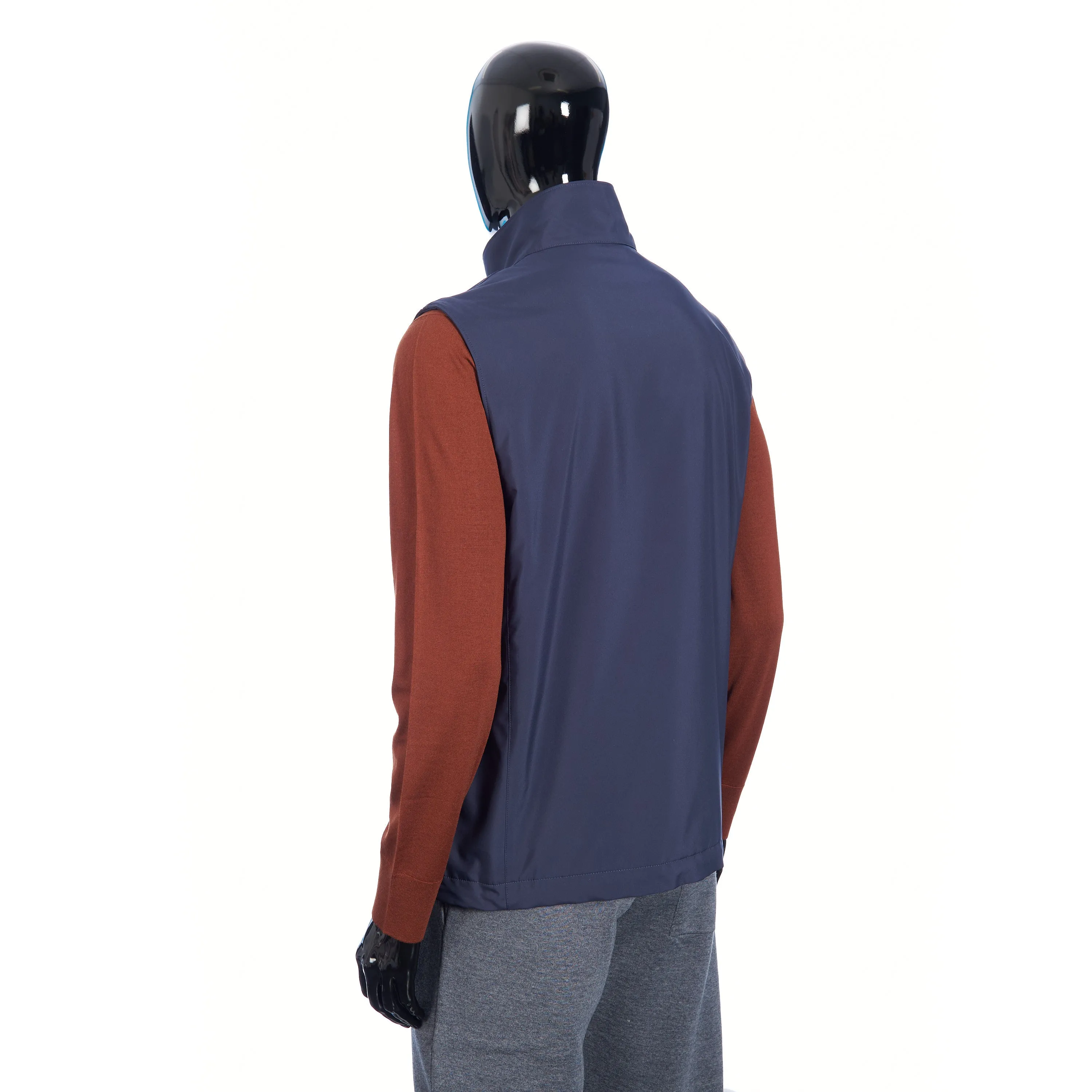 Navy Blue Windmate Traveller Vest - Cashmere Lining