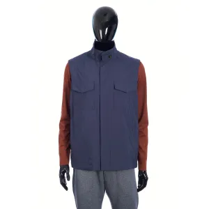 Navy Blue Windmate Traveller Vest - Cashmere Lining