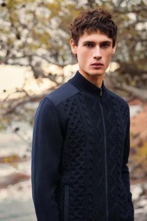 Navy Sweater Jacket