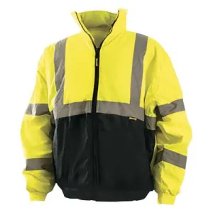 OccuNomix Black Bottom Bomber Jacket, 4X-Large, LUX-250-JB-BY4X