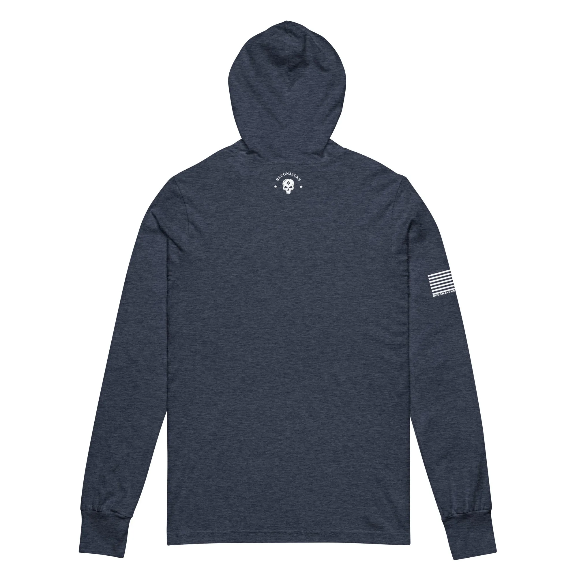 Old Glory White Flag - Hooded long sleeve Tee