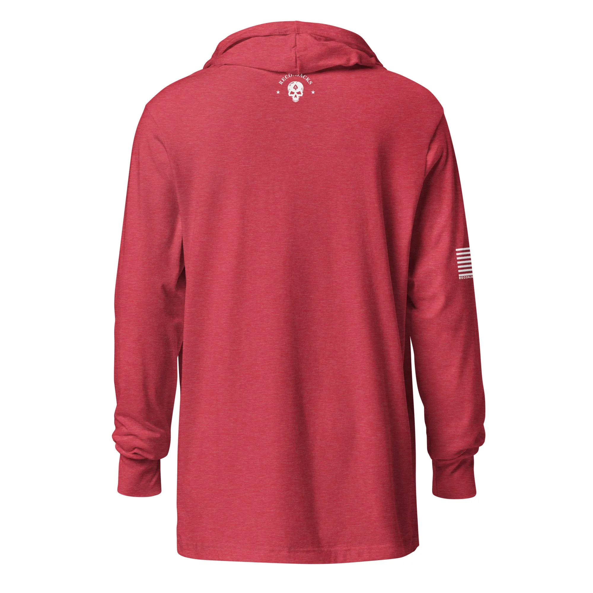 Old Glory White Flag - Hooded long sleeve Tee