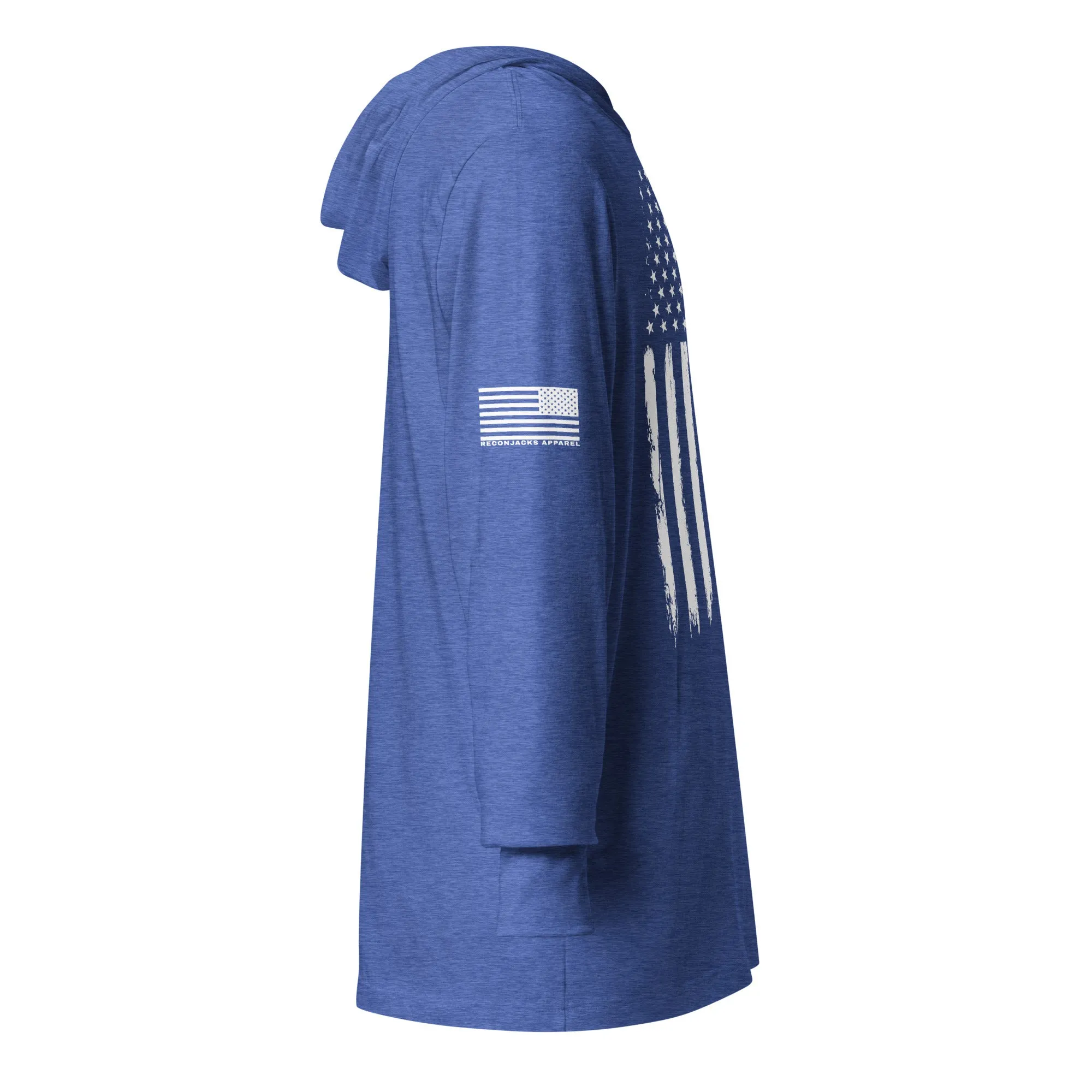 Old Glory White Flag - Hooded long sleeve Tee