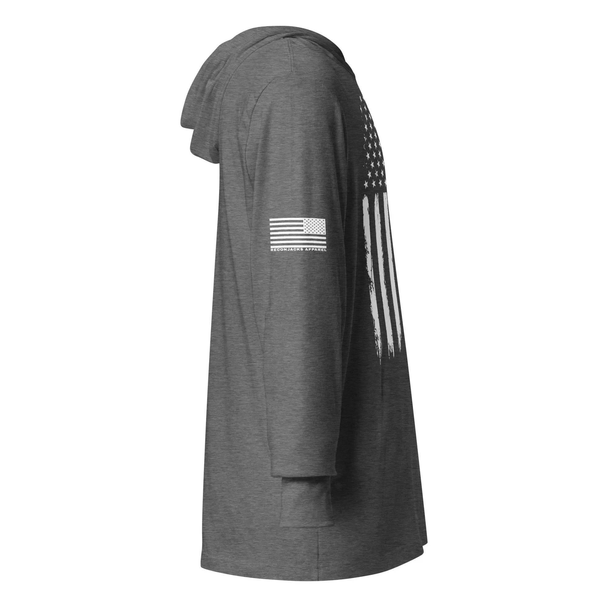 Old Glory White Flag - Hooded long sleeve Tee