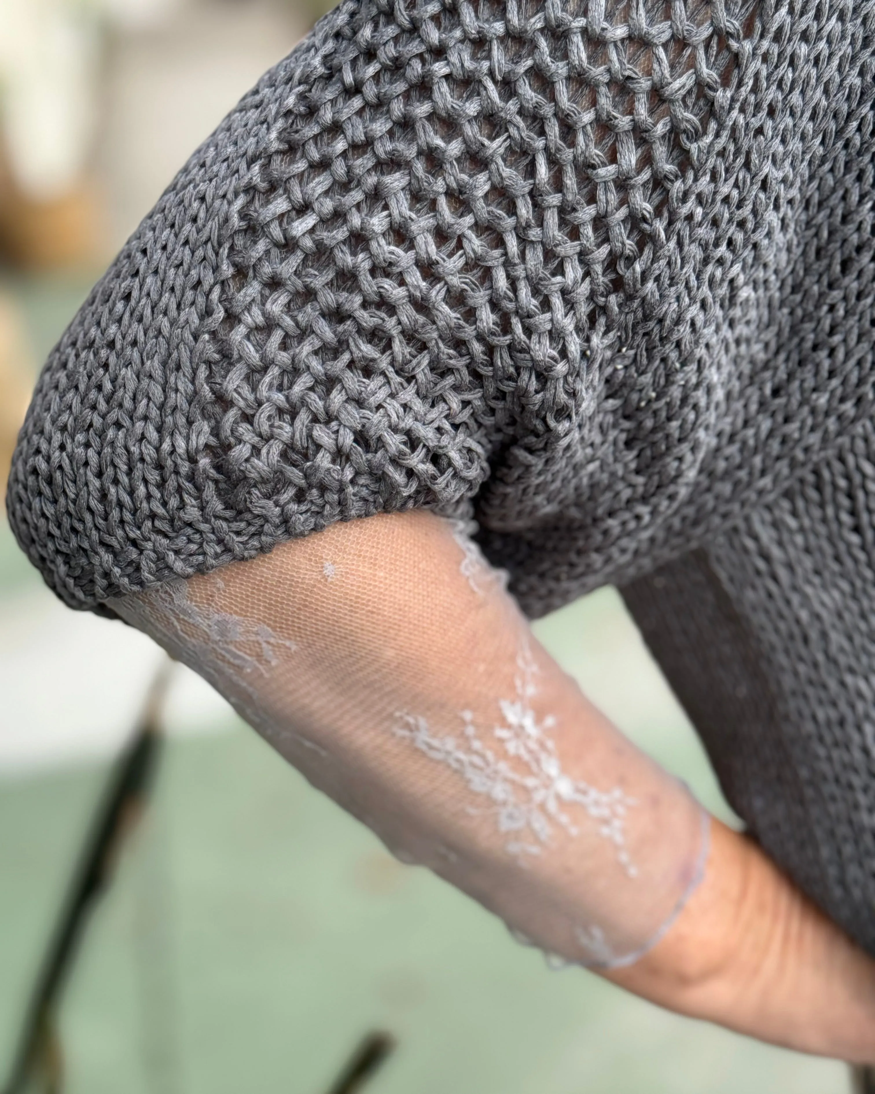Open Weave Sweater Top