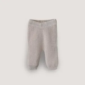 Organic Chunky Knit Pants in Beige