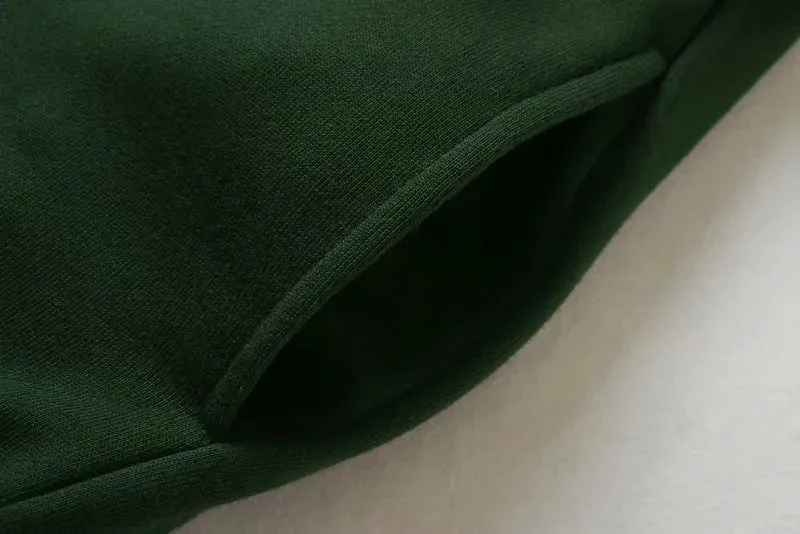 Oversize Embroidery Letter Round Collar Sweatshirts