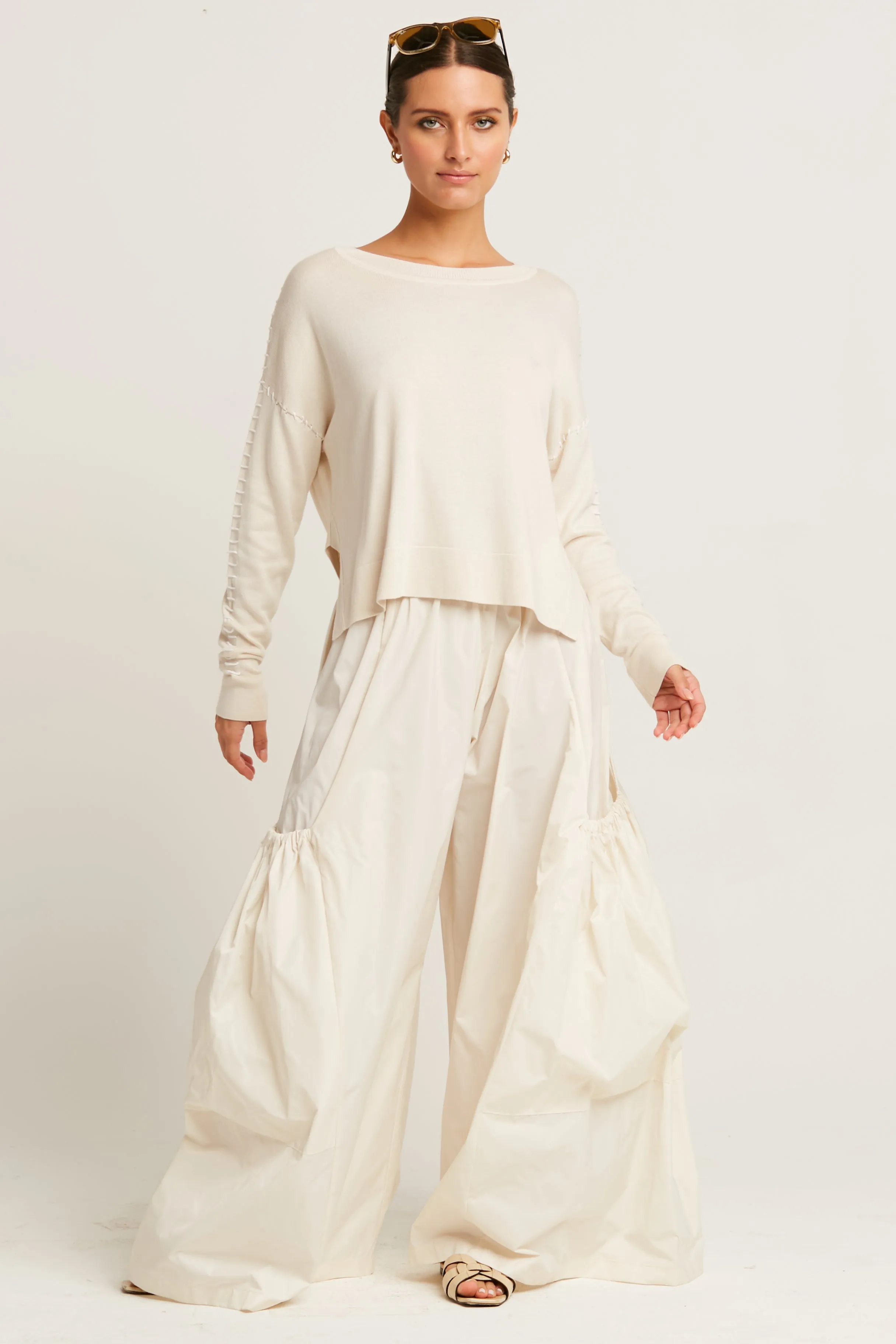 Pima Cotton Whipstitch Crewneck Sweater