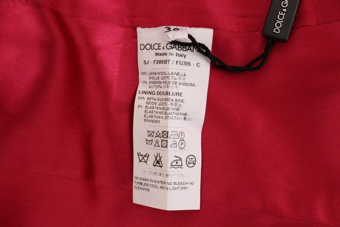 Pink Wool Trenchcoat Double Breasted Jacket