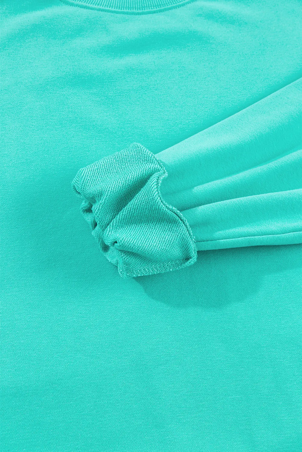 Plain Drop Shoulder Pullover Sweatshirt