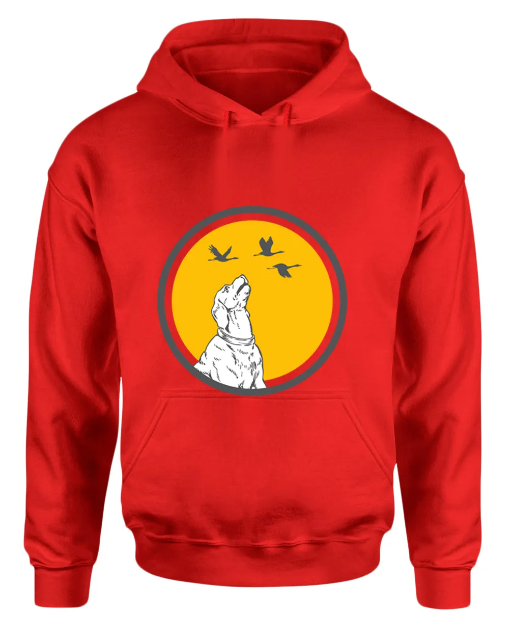 Playful Dog hoodie, dog and flies hoodie