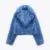 Plush Ins Jacket Women Coat Coats Blue Outwear Fur Street Professional Instant help Rabbit Fashion Short New Chic Trend Cropped Winter Faux Fur  Girls