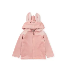 Pom Pom Ear Velour Hoodie - Mauveglow