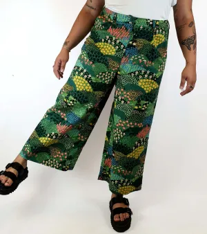 Princess Highway green field and flower print wide leg pants size 16