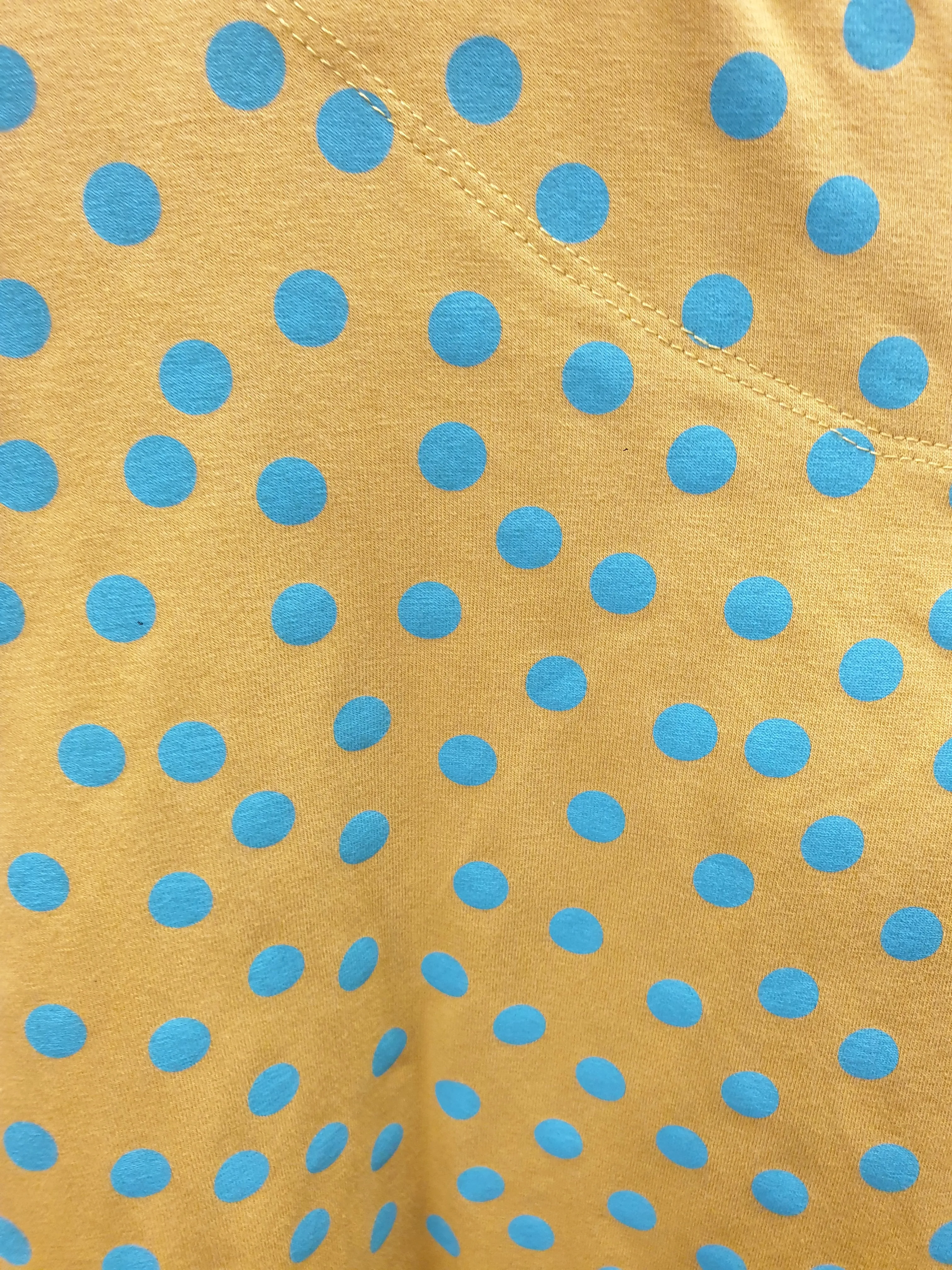 Publisher Textiles mustard polka dot print long sleeve size XS