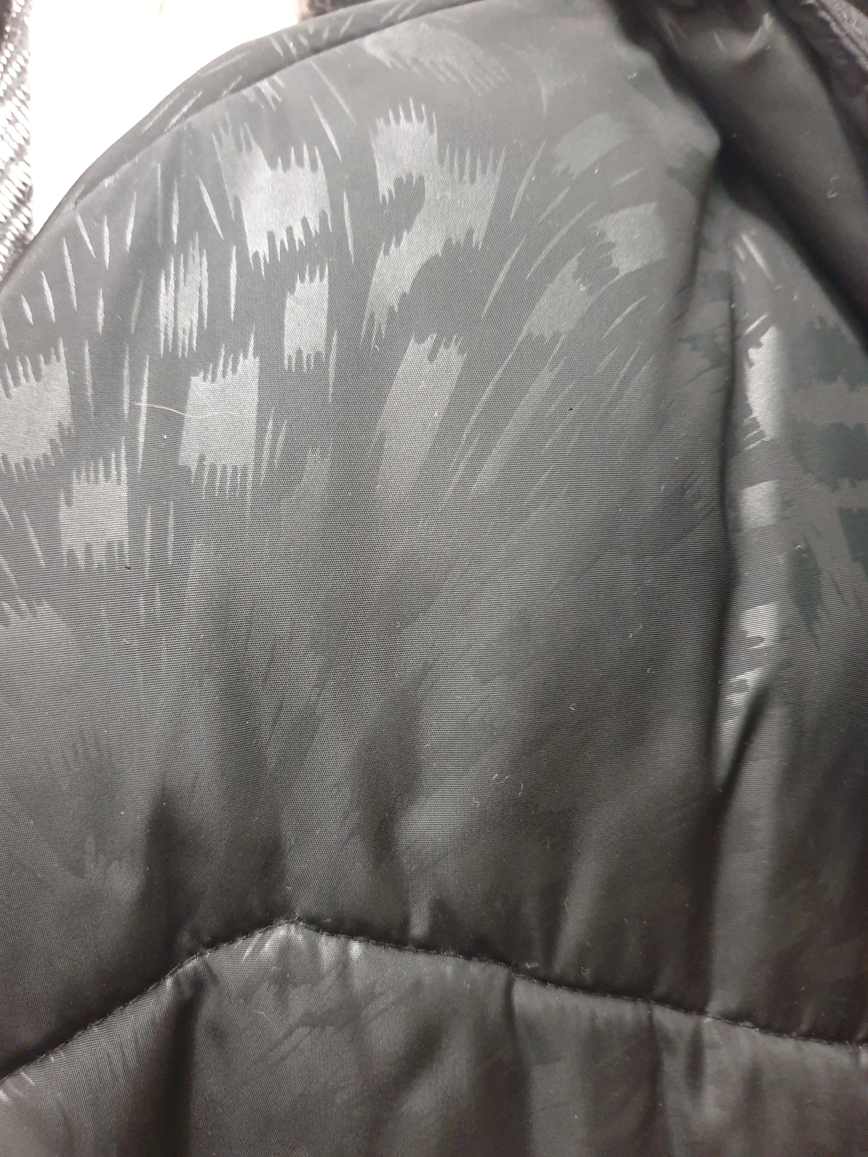 Puffa textured black half sleeve puffer jacket size M