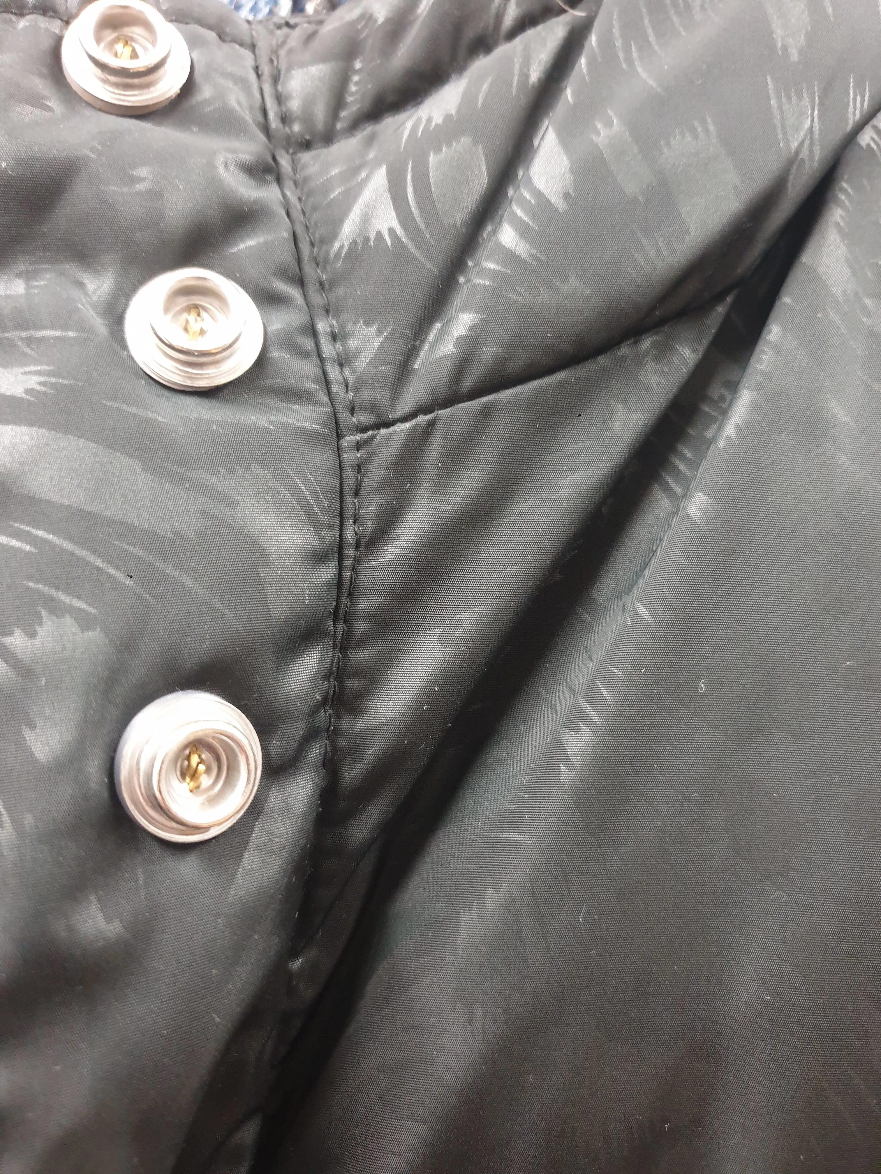 Puffa textured black half sleeve puffer jacket size M