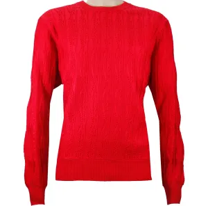 Red Cable Knit Sweater