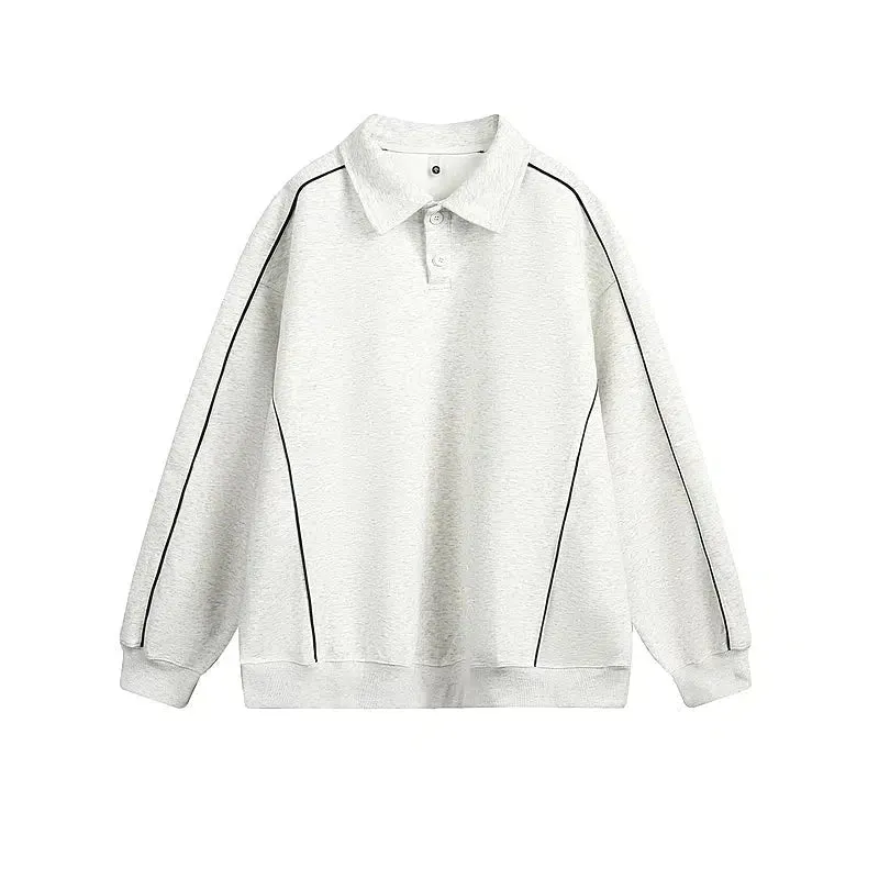 Retro Polo Collar Sweatshirt
