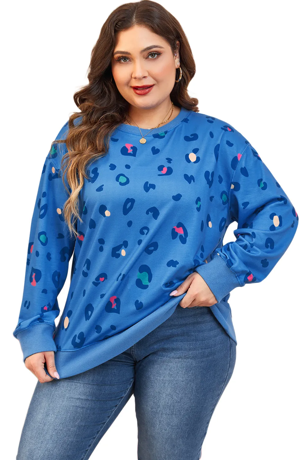Ribbed Edge Pullover Sweatshirt