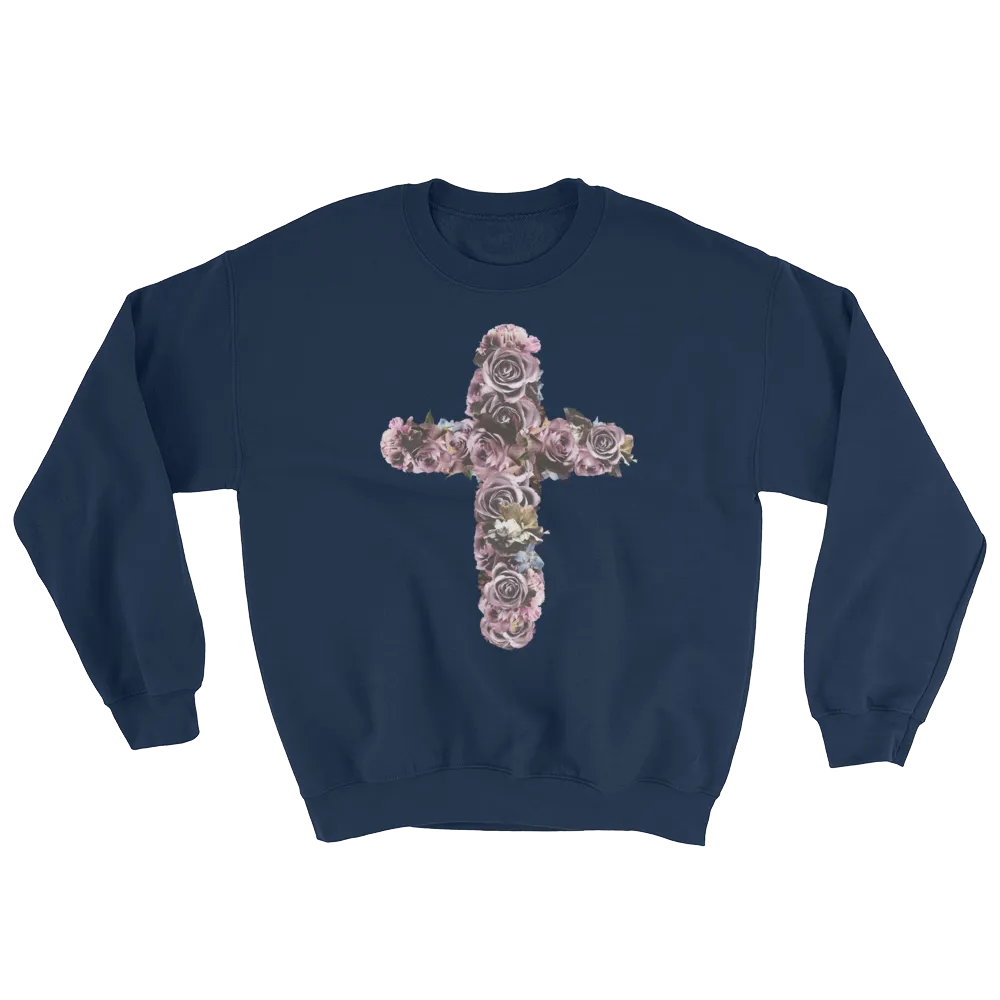River Row Dark Floral Cross Sweatshirt