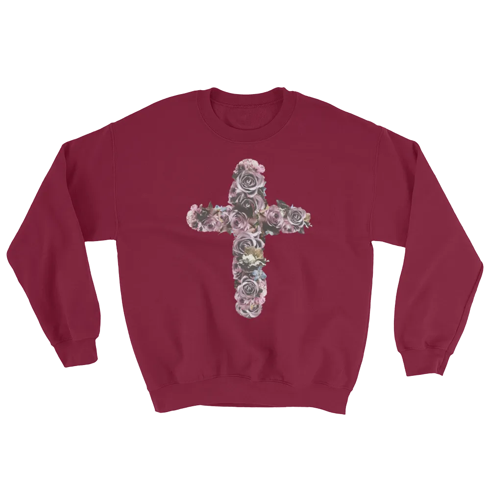 River Row Dark Floral Cross Sweatshirt