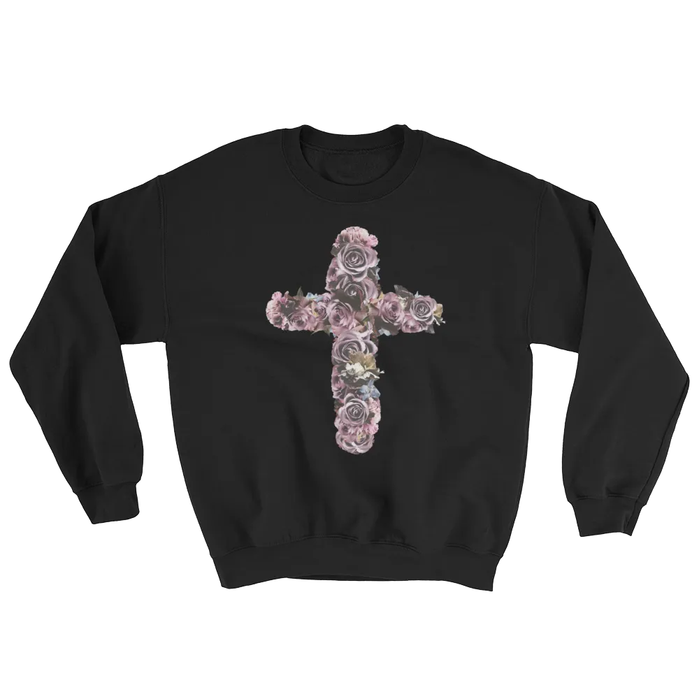 River Row Dark Floral Cross Sweatshirt