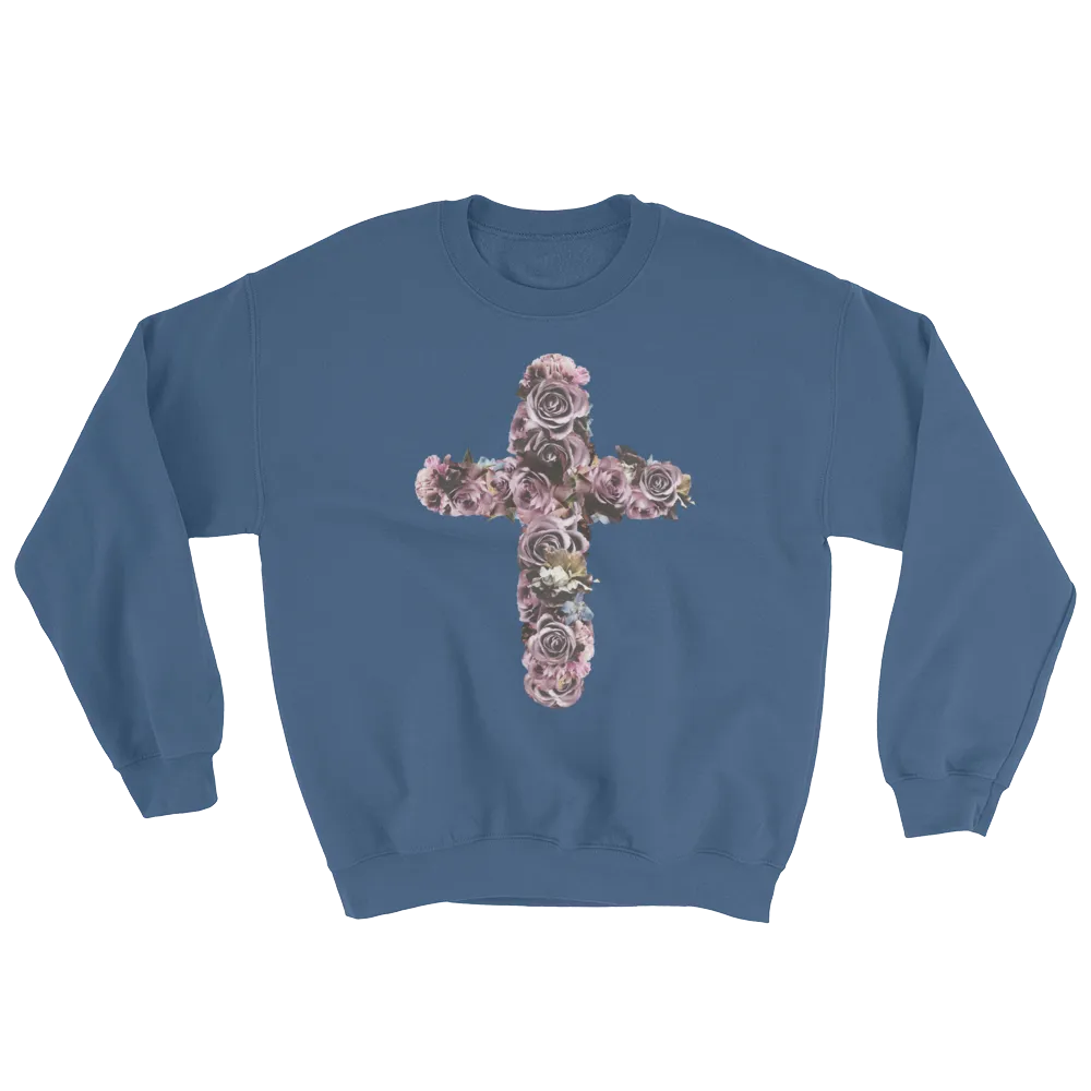 River Row Dark Floral Cross Sweatshirt