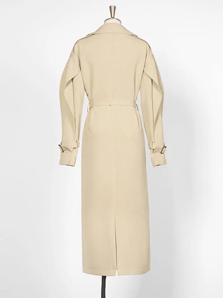 Ruffles Sleeve Long Chelsea Heritage Trench Coat