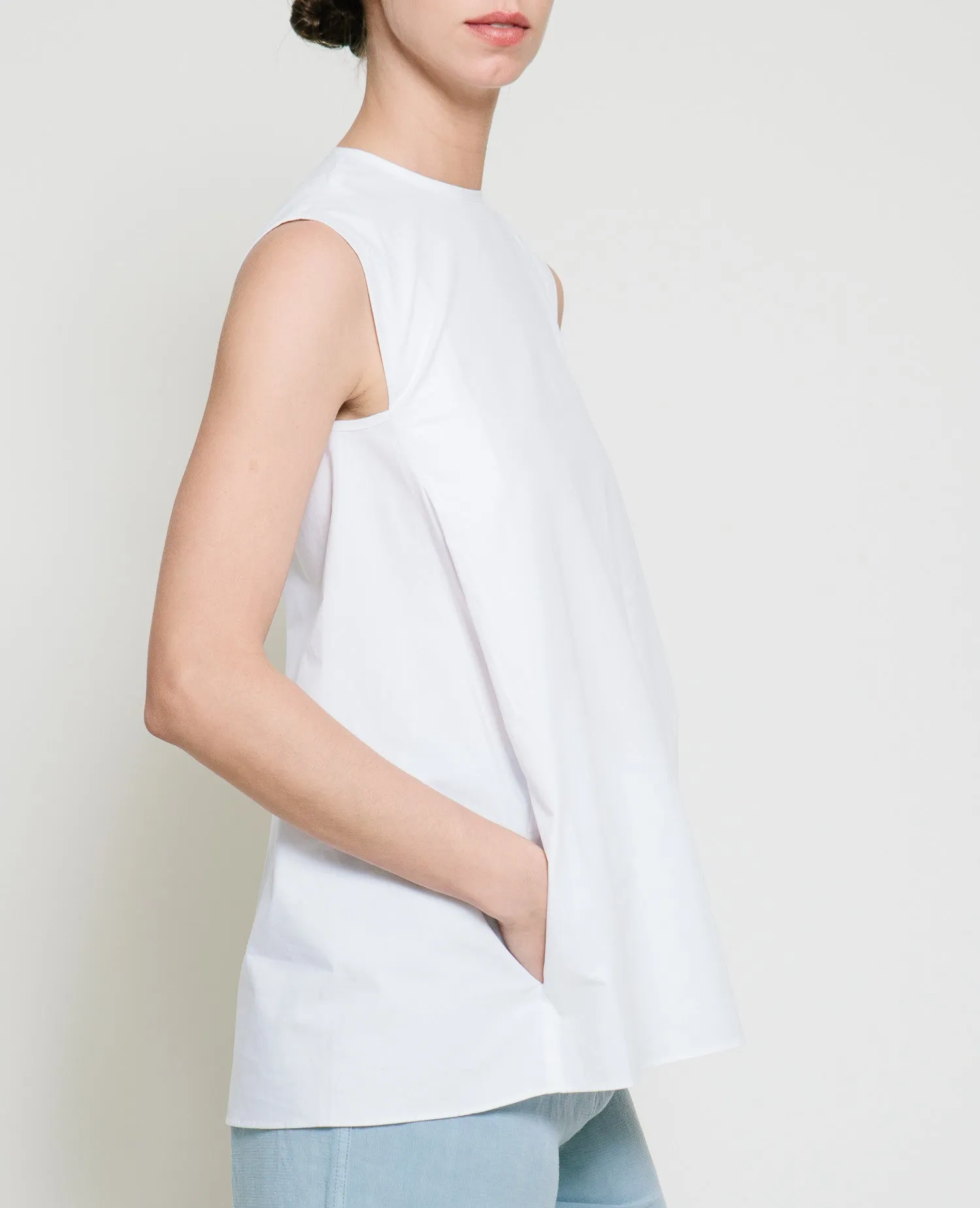 Safil Fold Top in White