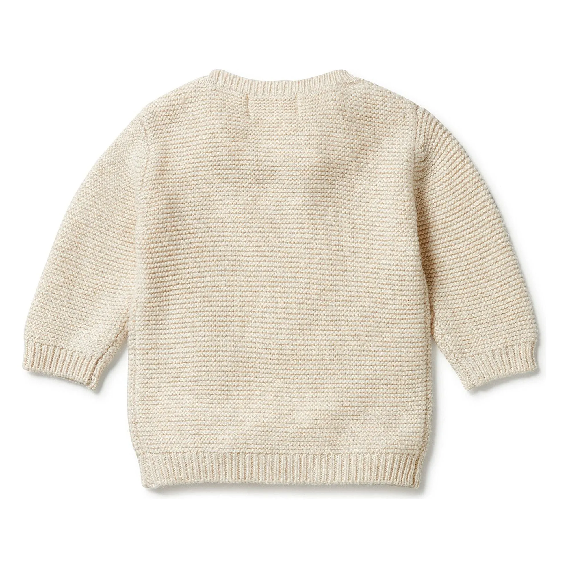 Sand Melange - Knitted Cable Jumper