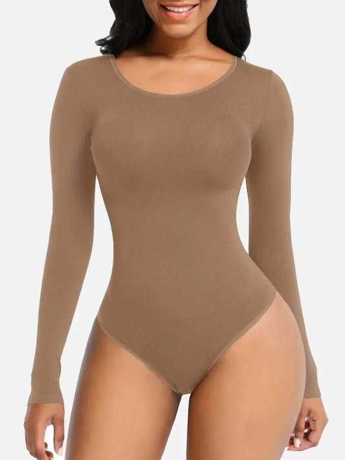 Seamless Long Sleeve Tummy-Toning Bodysuit