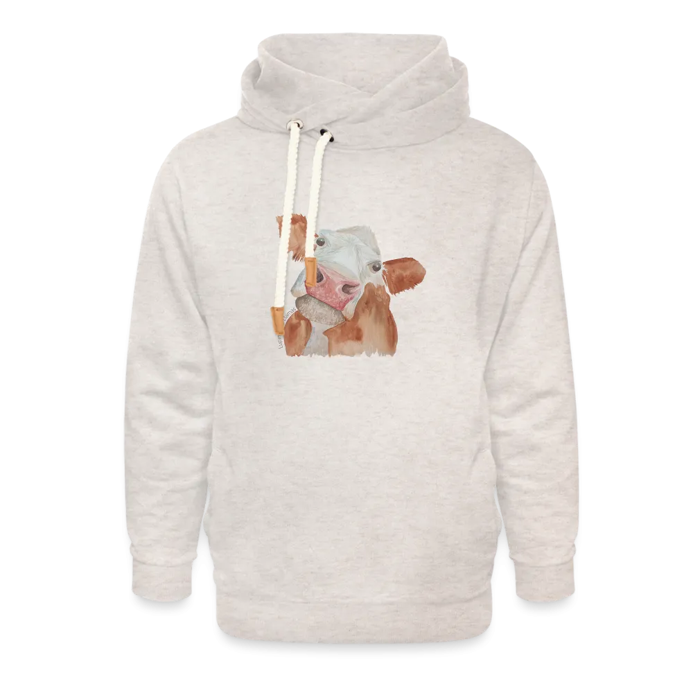 Shawl Collar Hoodie cow