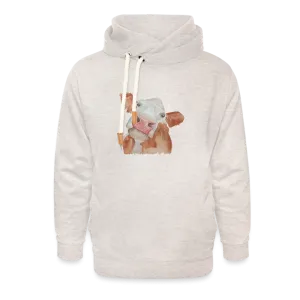 Shawl Collar Hoodie cow