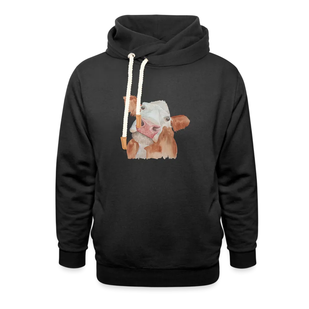 Shawl Collar Hoodie cow