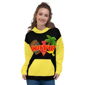 Shut TF Up Unisex Hoodie - Black/Yellow