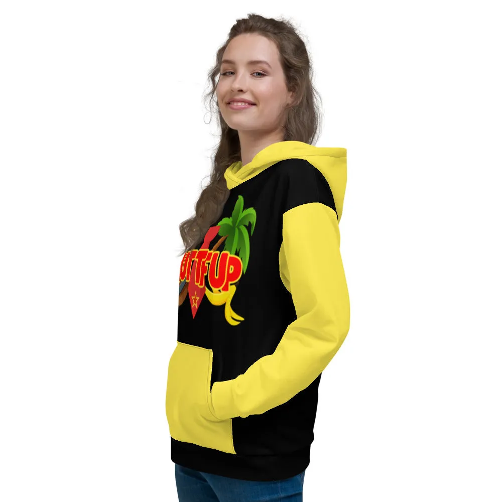 Shut TF Up Unisex Hoodie - Black/Yellow