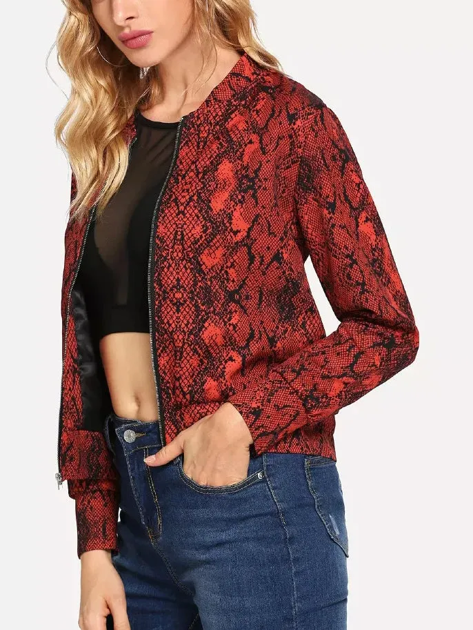 Snake Print Short Jacket