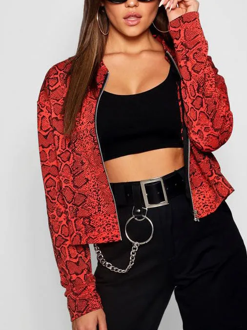 Snake Print Short Jacket