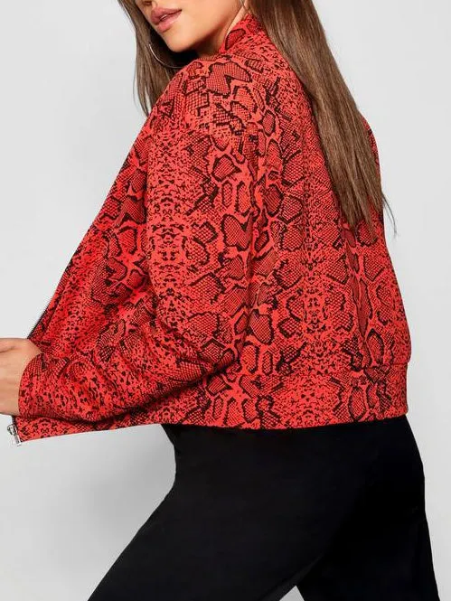 Snake Print Short Jacket