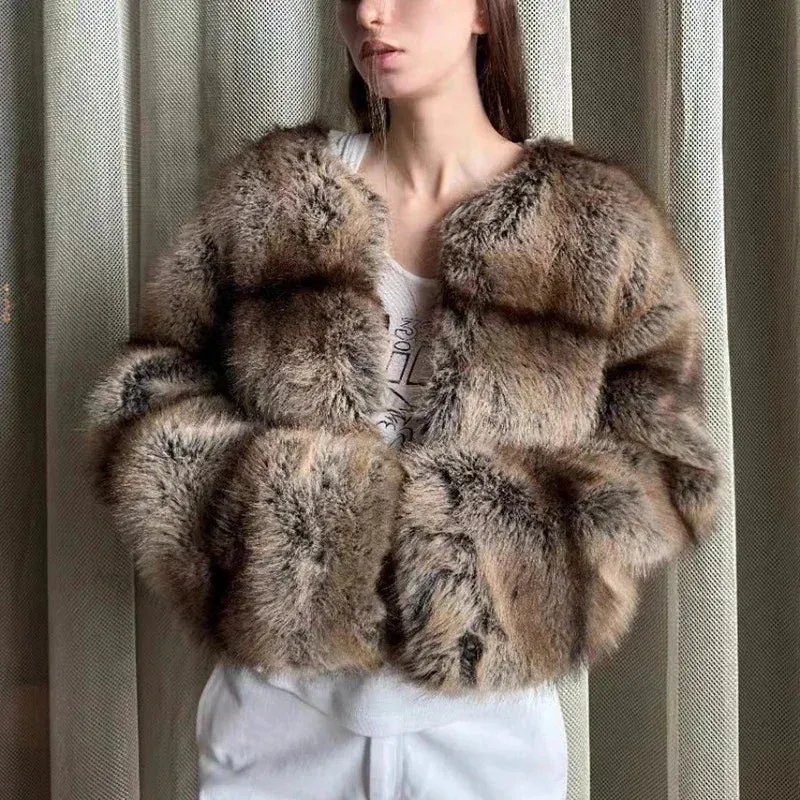 Softly Fluffy High Brand Jacket Warm Outerwear Furry Coat Fur Fox Fur Streamlined shipping Women Faux Overcoats Warm Satisfaction guaranteed Quality Winter