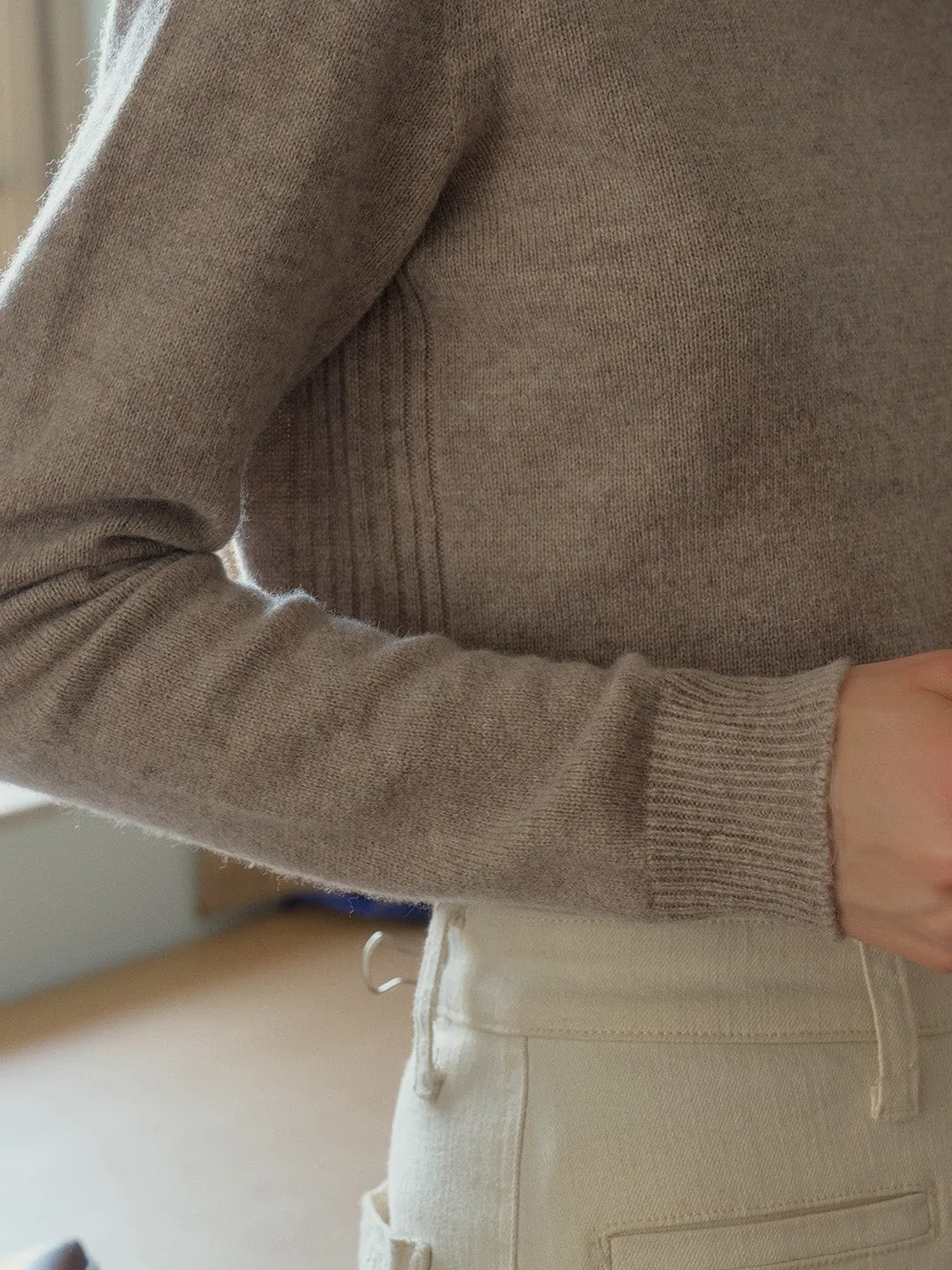Solana Basic Versatile Turtleneck 100% Wool Sweater - Blue