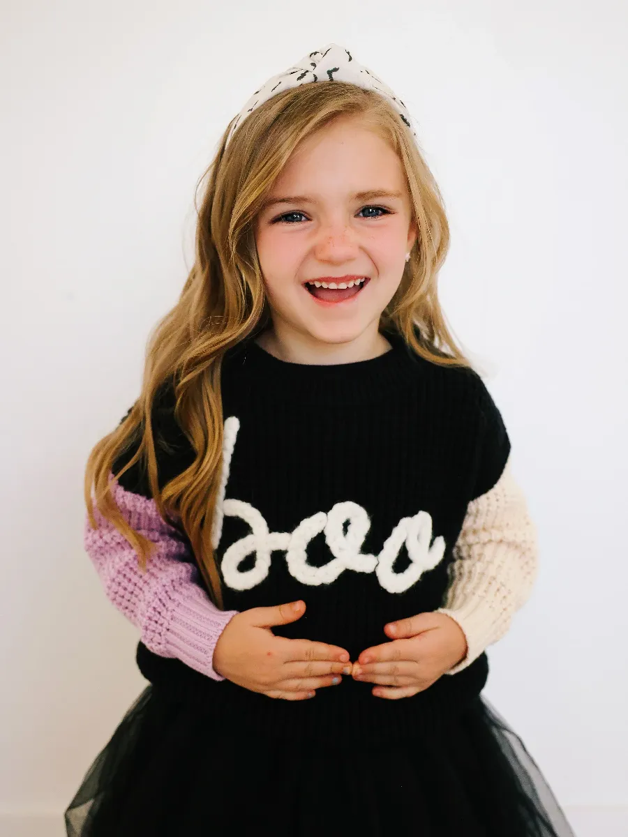 Spooky Hand Embroidered Sweater - Pastel Boo