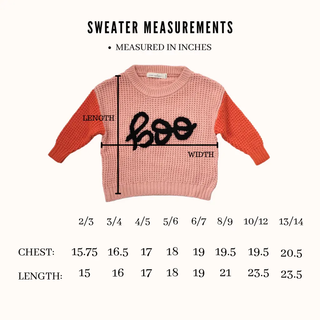 Spooky Hand Embroidered Sweater - Pastel Boo