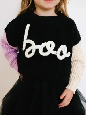 Spooky Hand Embroidered Sweater - Pastel Boo