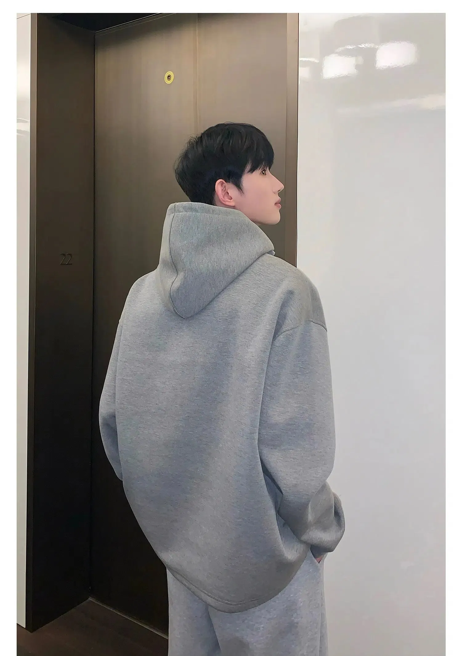Stand-up Collar Hooded Sweatshirt