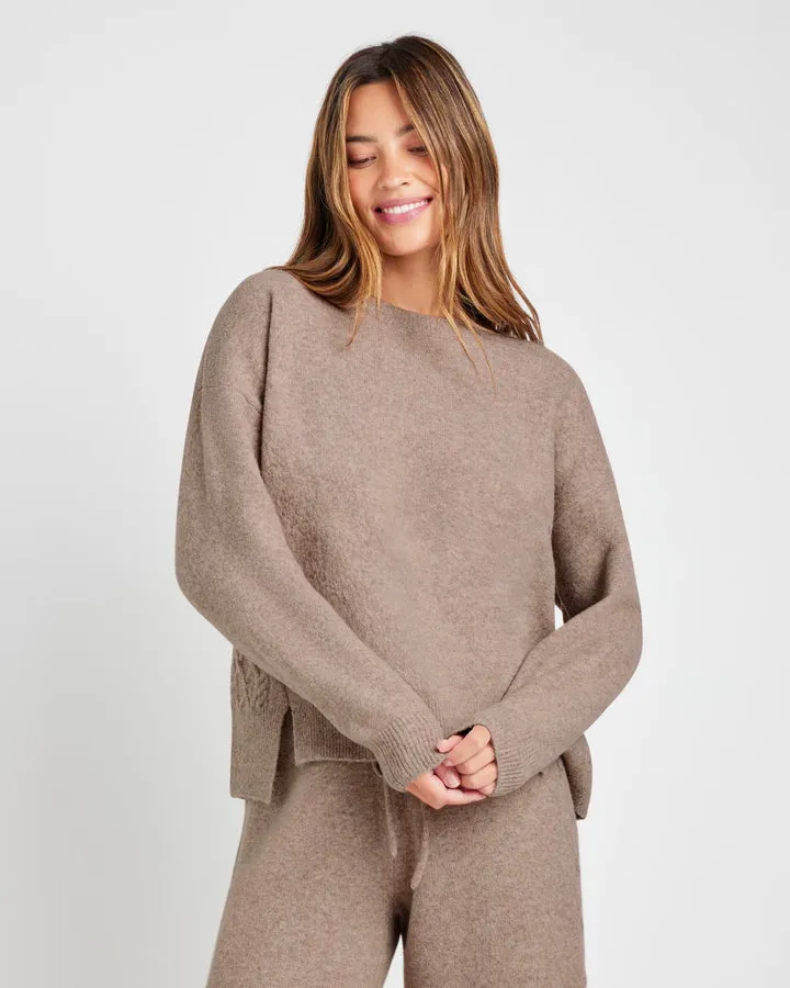 STASSI CABLE CREW SWEATER